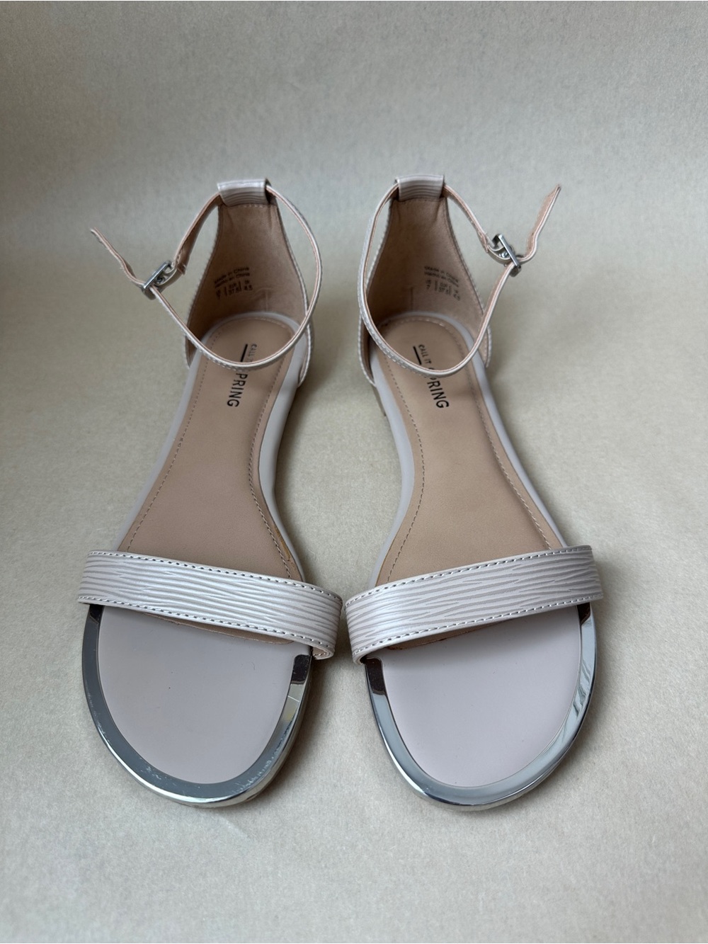 Call It Spring Nude/CreamAnkle-Strap Sandals